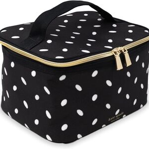 Kate Spade Black and White Polka Dot Cosmetic Bag